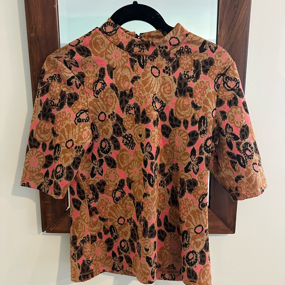 Anthropologie Floral Patterned Women's Top
